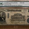 1902 FR#652 Plain Back $20 National Bank Note, Charter #9290, Pennsylvania, The Farmers National Bank of Leechburg, PMG F15