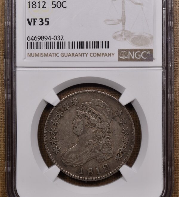 1812 O.107' Capped Bust Half Dollar NGC VF35 - Image 3