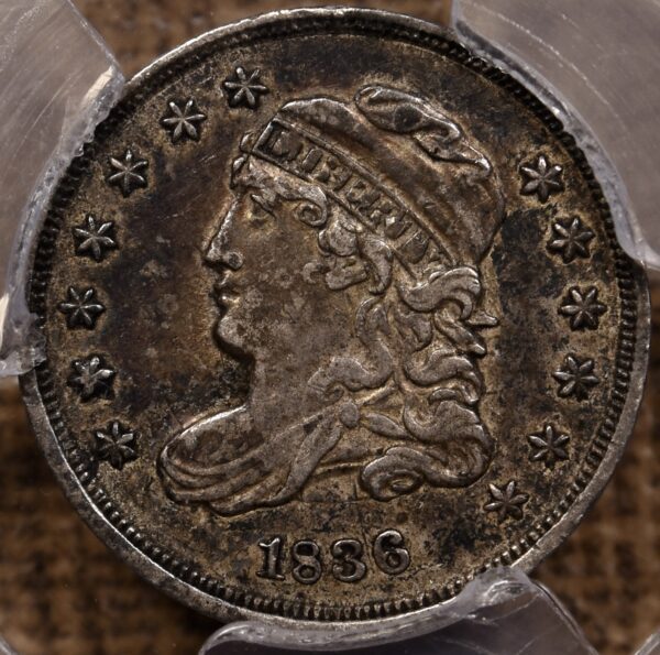 1836 LM-5 Small 5C Capped Bust Half Dime PCGS XF40, super PQ