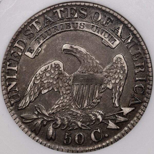 1827 O.140a R5 Square Base 2 Capped Bust Half Dollar old ANACS XF40 - Image 2