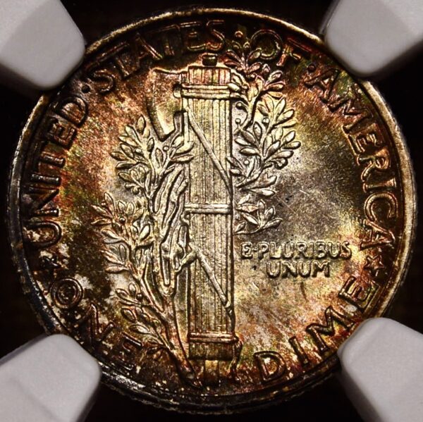 1935 Mercury Dime NGC MS64 FB, Album color...WOW! - Image 5