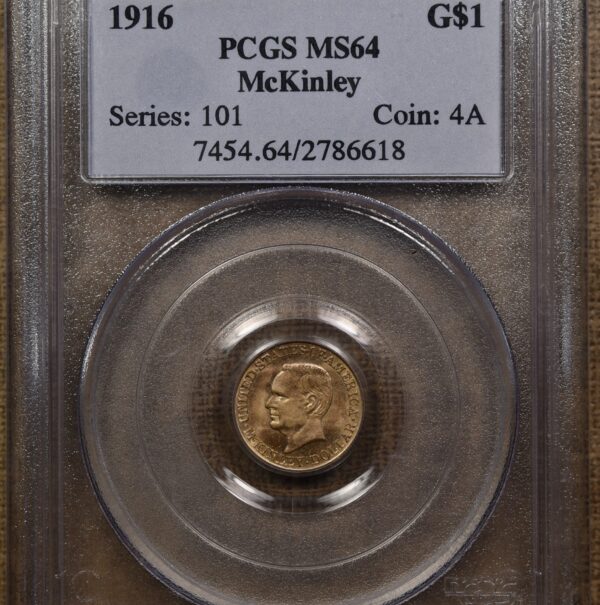 1916 McKinley Gold $1 Commemorative PCGS MS64 - Image 3