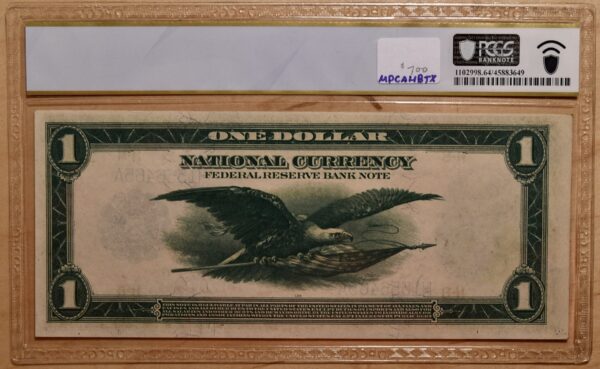 1918 FR# 730 $1 Federal Reserve Bank Note, St. Louis, PCGS Banknote MS64 - Image 2