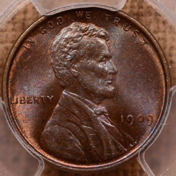 1909 VDB Lincoln Cent PCGS MS64 BN