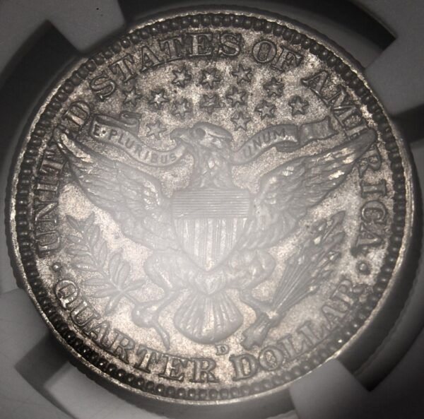 1913-D Barber Quarter NGC AU55, PL-ish - Image 5