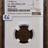 1864 Civil War Store Card , Wheeling, IN, J.G. Williams & Co. F-970A-1a R6 NGC VF25 BN - Image 3