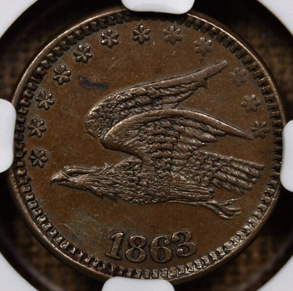 1863 Civil War Store Card, Rochester, MN, F.W. Andrews, Dry Goods F-720A-3a R7 NGC MS61 BN - Image 2