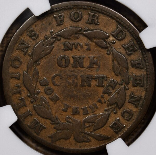 1837 HT-36 Liberty - Not One Cent Hard Times Token NGC F12 BN - Image 2