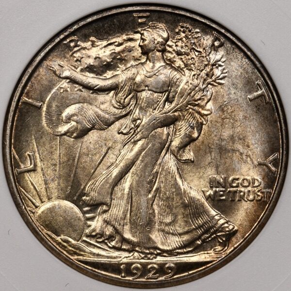 1929-D Walking Liberty Half Dollar old ANACS MS61, I grade 62...and NICE!