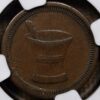 (1861-65) Civil War Store Card Brownsburg, IN, G.W. Nash, Drugs, F-145A-1a R7, NGC F12 BN - Image 2