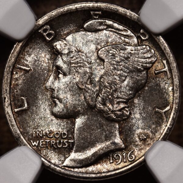 1916 Mercury Dime NGC MS66 FB