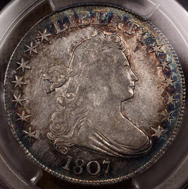 1807 O.104 R5- Draped Bust Draped Bust Half Dollar PCGS VF25, Really a PL XF!