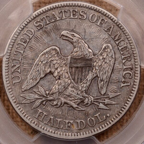 1853 Arrows and Rays Liberty Seated Half Dollar PCGS XF45 (CAC) - Image 2