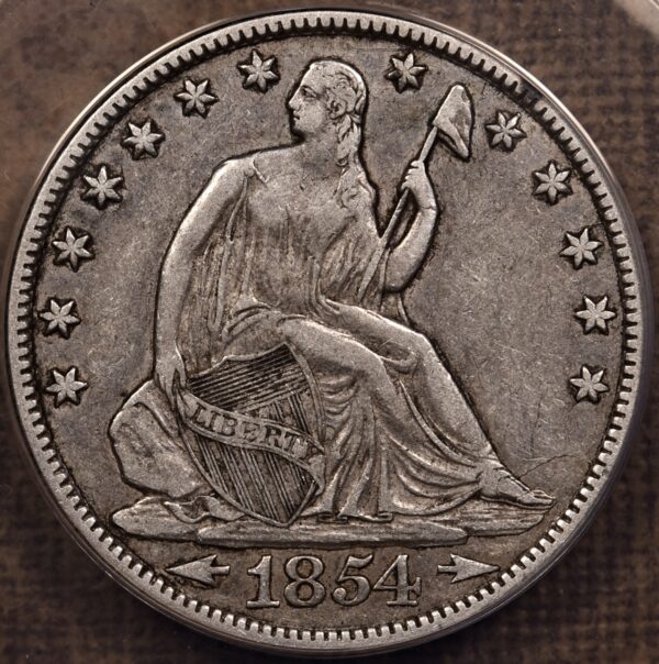 1854-O WB-29 Arrows Liberty Seated Half Dollar ANACS VF30