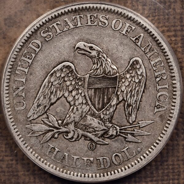 1854-O WB-29 Arrows Liberty Seated Half Dollar ANACS VF30 - Image 2