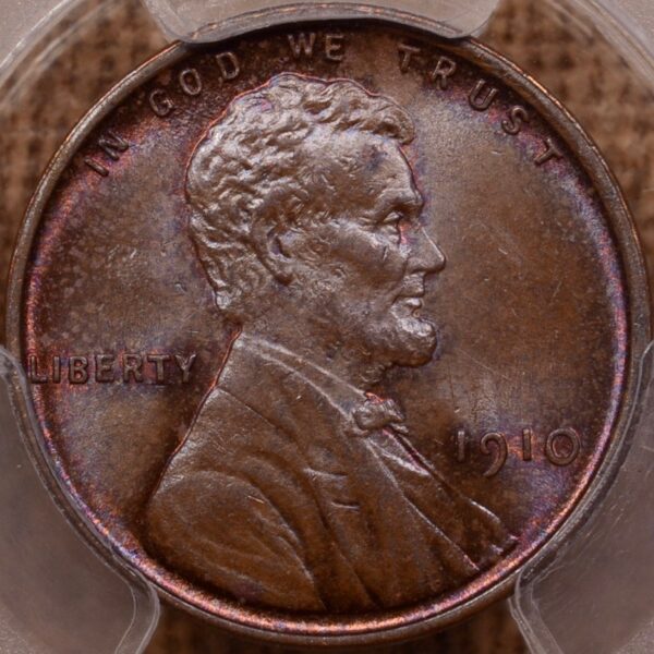 1910 Lincoln Cent PCGS MS63 BN