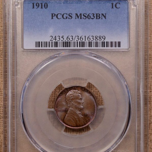 1910 Lincoln Cent PCGS MS63 BN - Image 3