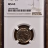 1927 Buffalo Nickel NGC MS63, great album color - Image 3