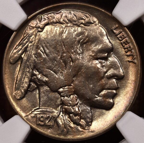 1927 Buffalo Nickel NGC MS63, great album color - Image 4