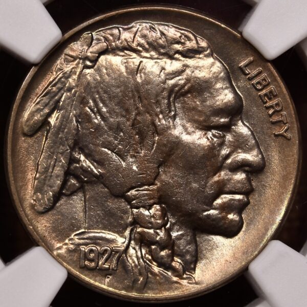 1927 Buffalo Nickel NGC MS63, great album color - Image 5