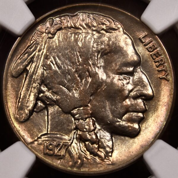 1927 Buffalo Nickel NGC MS63, great album color - Image 6