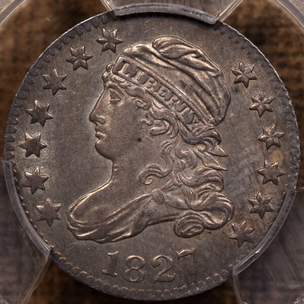 1827 JR-4 Capped Bust Dime PCGS AU58