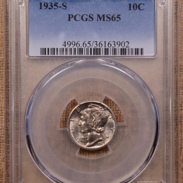 1935-S Mercury Dime PCGS MS65 - Image 3