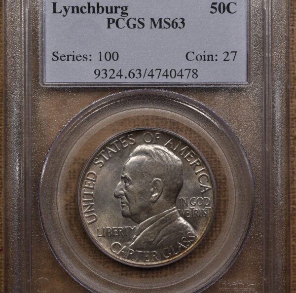 1936 Lynchburg Silver Commemorative PCGS MS63 - Image 3