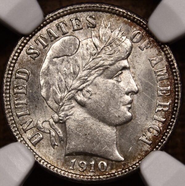 1910 Barber Dime NGC MS62