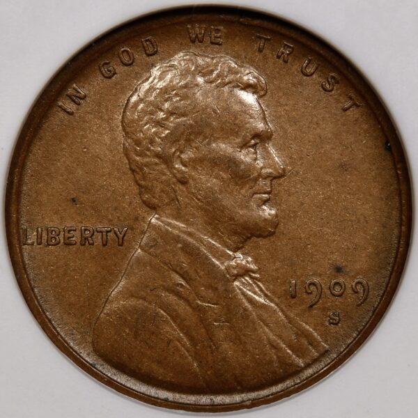 1909-S VDB Lincoln Cent old ANACS AU53