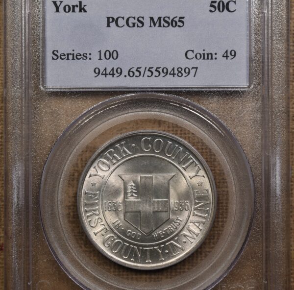 1936 York Silver Commemorative PCGS MS65 Series holder - Image 3