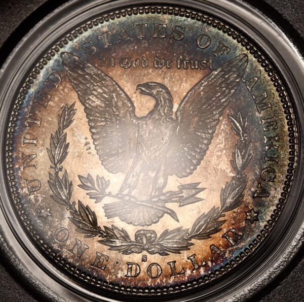 1878-S Morgan Dollar PCGS MS62 OGH, Wowzah color - Image 11