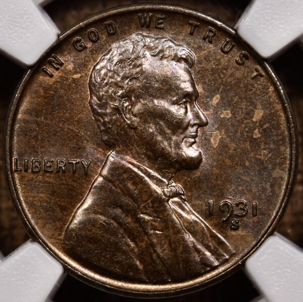 1931-S Lincoln Cent NGC MS64 BN