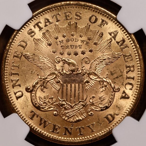 1876-S Liberty Double Eagle $20 NGC MS62 CAC - Image 2