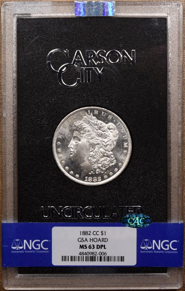 1882-CC GSA Hardpack Morgan Dollar NGC MS63 DMPL CAC - Image 5