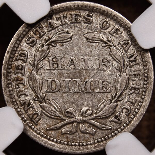 1854 Arrows Seated Half Dime NGC XF45, we grade Choice XF40 - Image 2