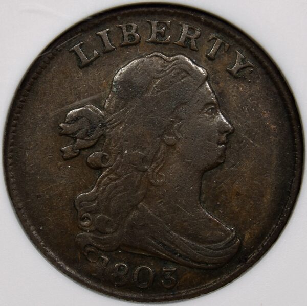 1803 C.3 Draped Bust Half Cent ANACS VF20 Soapbox