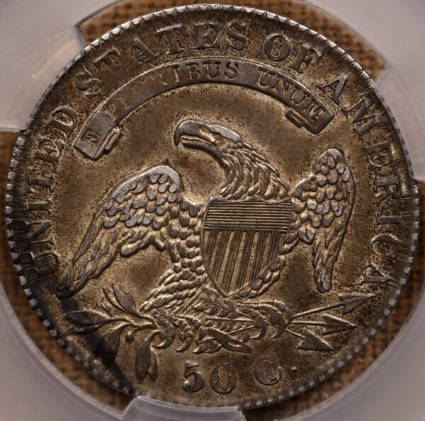 1831 O.105 Capped Bust Half Dollar CACG AU50 - Image 2