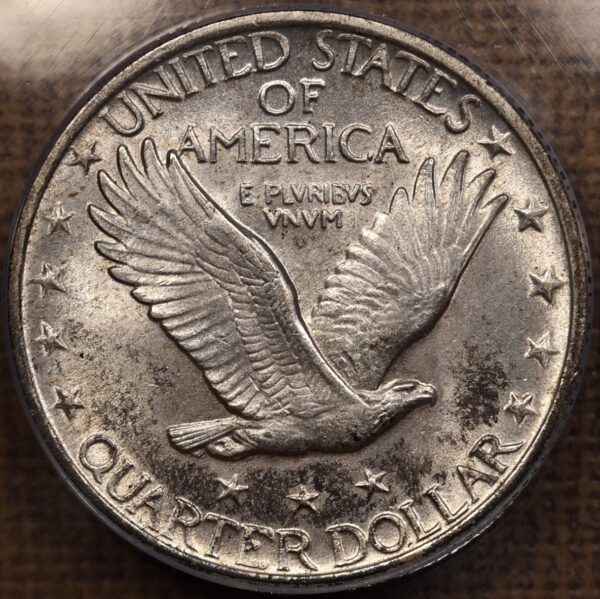 1918 Standing Liberty Quarter ANACS MS63 - Image 2