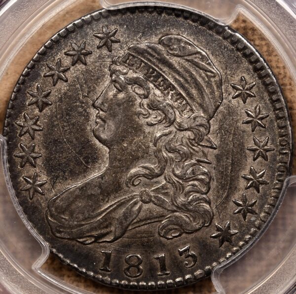 1813 O.105 Capped Bust Half Dollar PCGS AU50