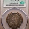 1827 O.126 Square Base 2 Capped Bust Half Dollar CACG XF45 - Image 3