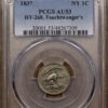 1837 HT-268 6/I Feuchtwanger Cent PCGS AU53 - Image 3