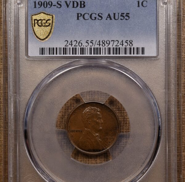 1909-S VDB Lincoln Cent PCGS AU55 - Image 3