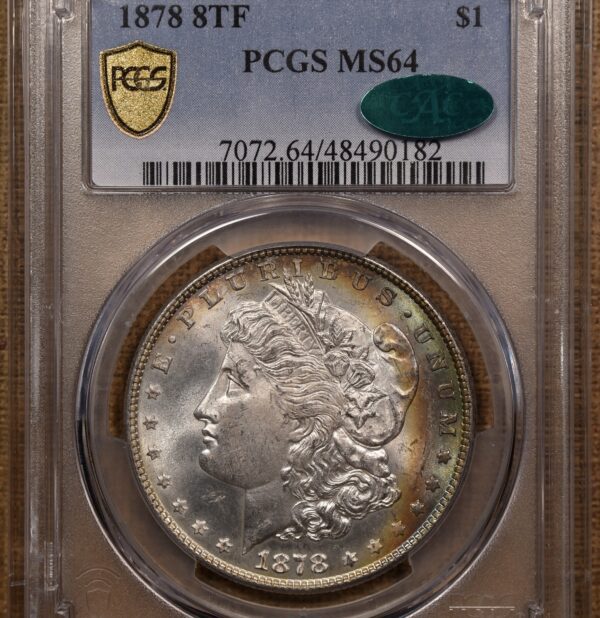 1878 8TF V.18 Morgan Dollar PCGS MS64 CAC, WOW! - Image 3