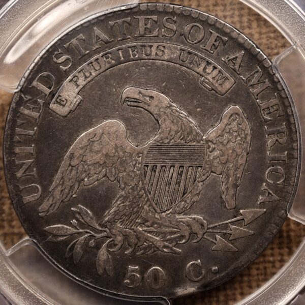 1823 O.109 R5 Capped Bust Half Dollar PCGS VF25 CAC, ex. Brunner - Image 2