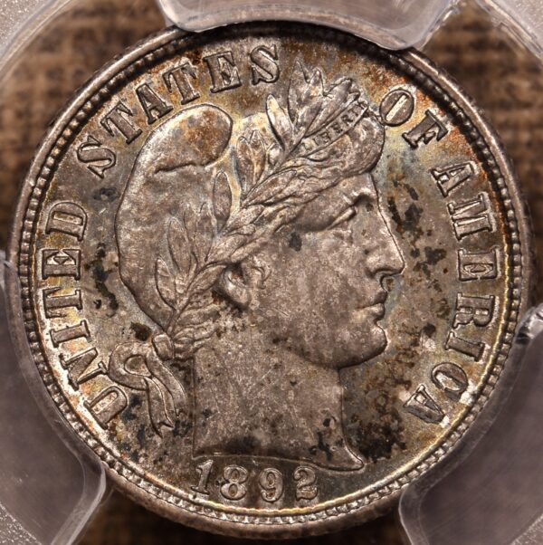 1892-S Barber Dime PCGS MS64, PQ