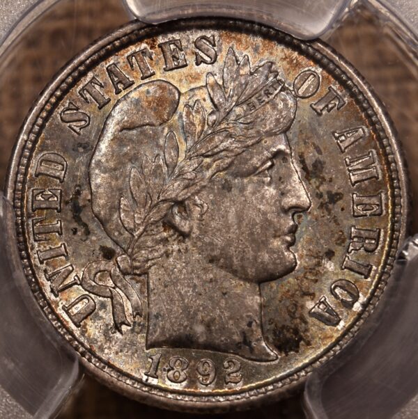 1892-S Barber Dime PCGS MS64, PQ - Image 6