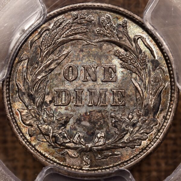 1892-S Barber Dime PCGS MS64, PQ - Image 9