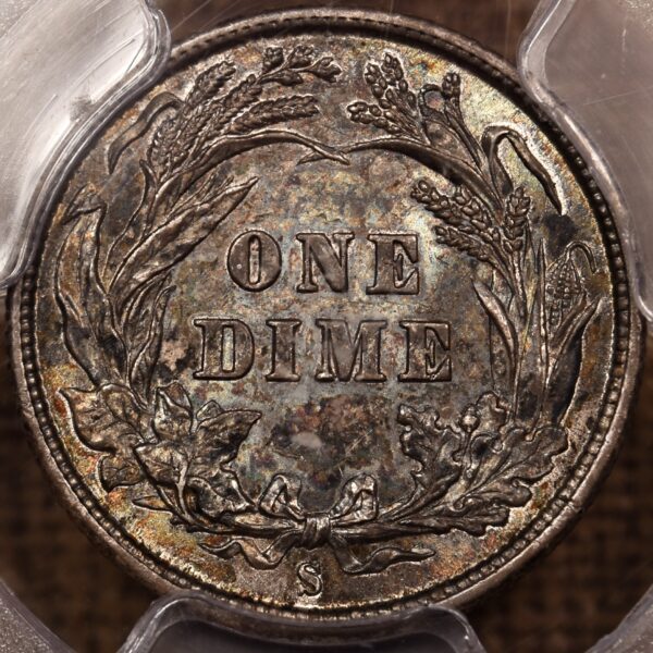 1892-S Barber Dime PCGS MS64, PQ - Image 10