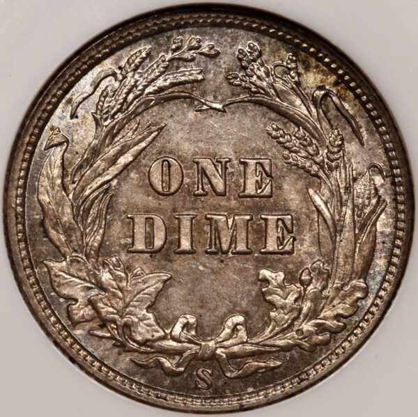 1905-S Barber Dime NGC MS62 - Image 2